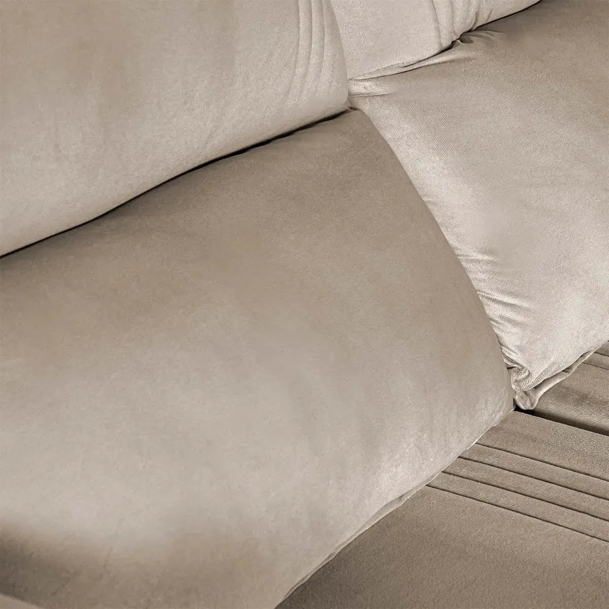 Sofá Retrátil Reclinável America 1,50m Suede Bege