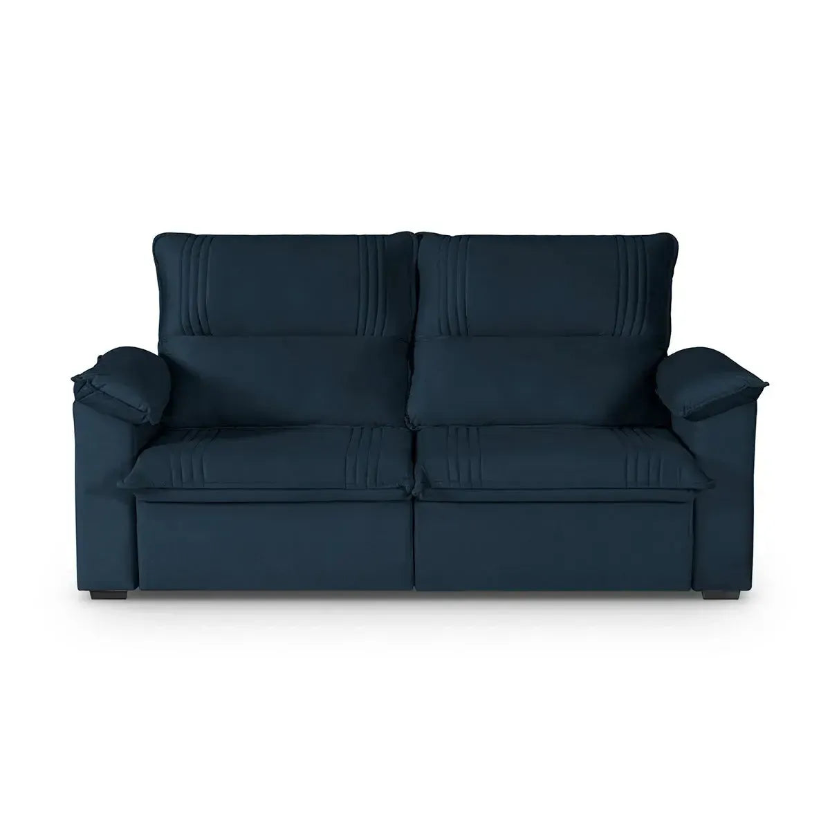 Sofá Retrátil Reclinável America 1,80m Suede Azul