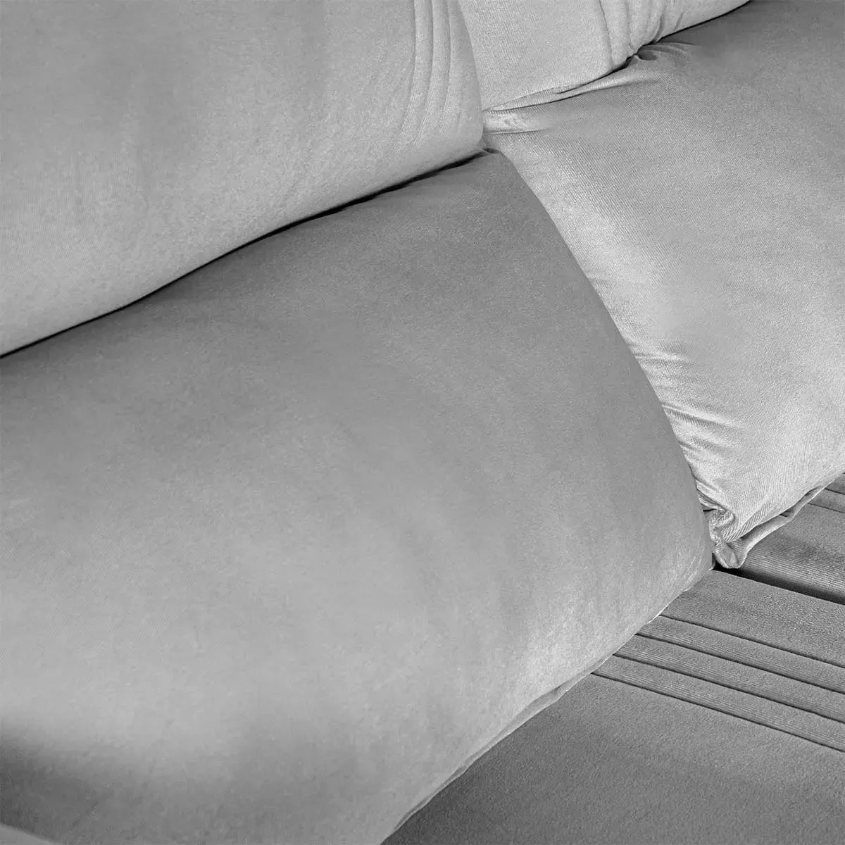 Sofá Retrátil Reclinável America 2,00m Suede Cinza