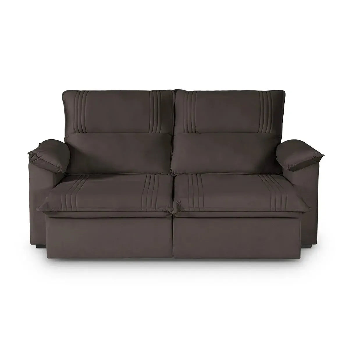 Sofá Retrátil Reclinável America 2,00m Suede Marrom