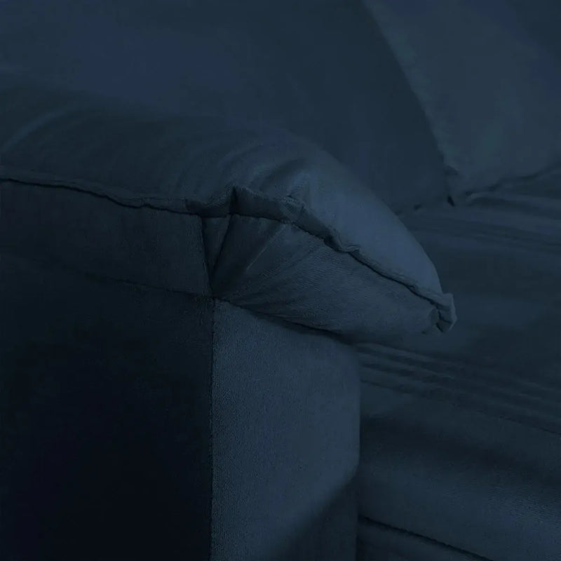 Sofá Retrátil Reclinável America 2,30m Suede Azul