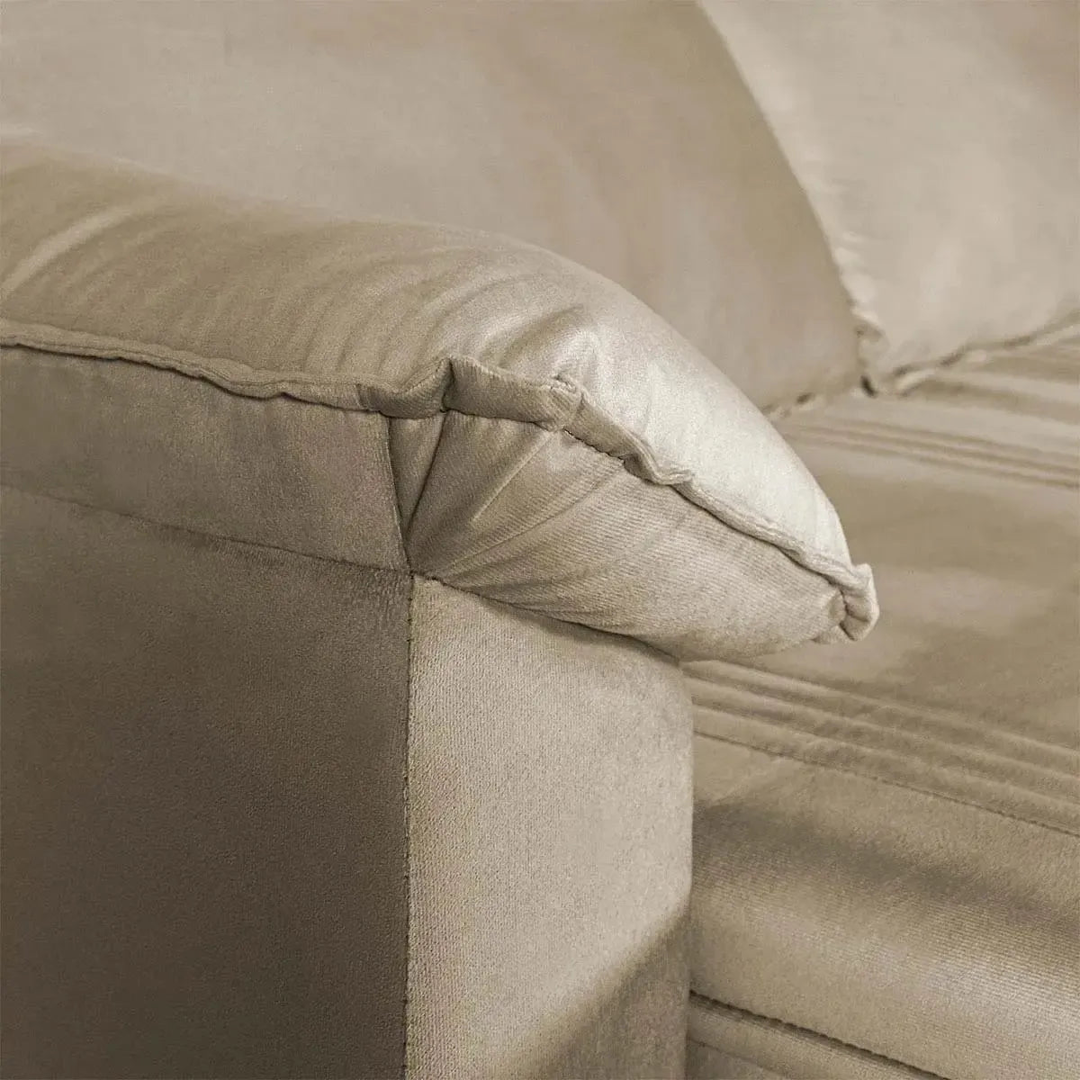 Sofá Retrátil Reclinável America 2,30m Suede Bege