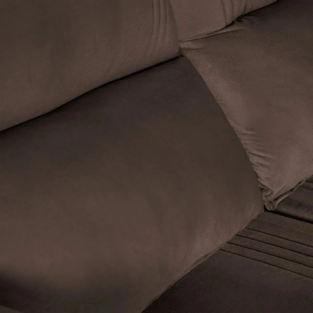 Sofá Retrátil Reclinável America 2,30m Suede Marrom