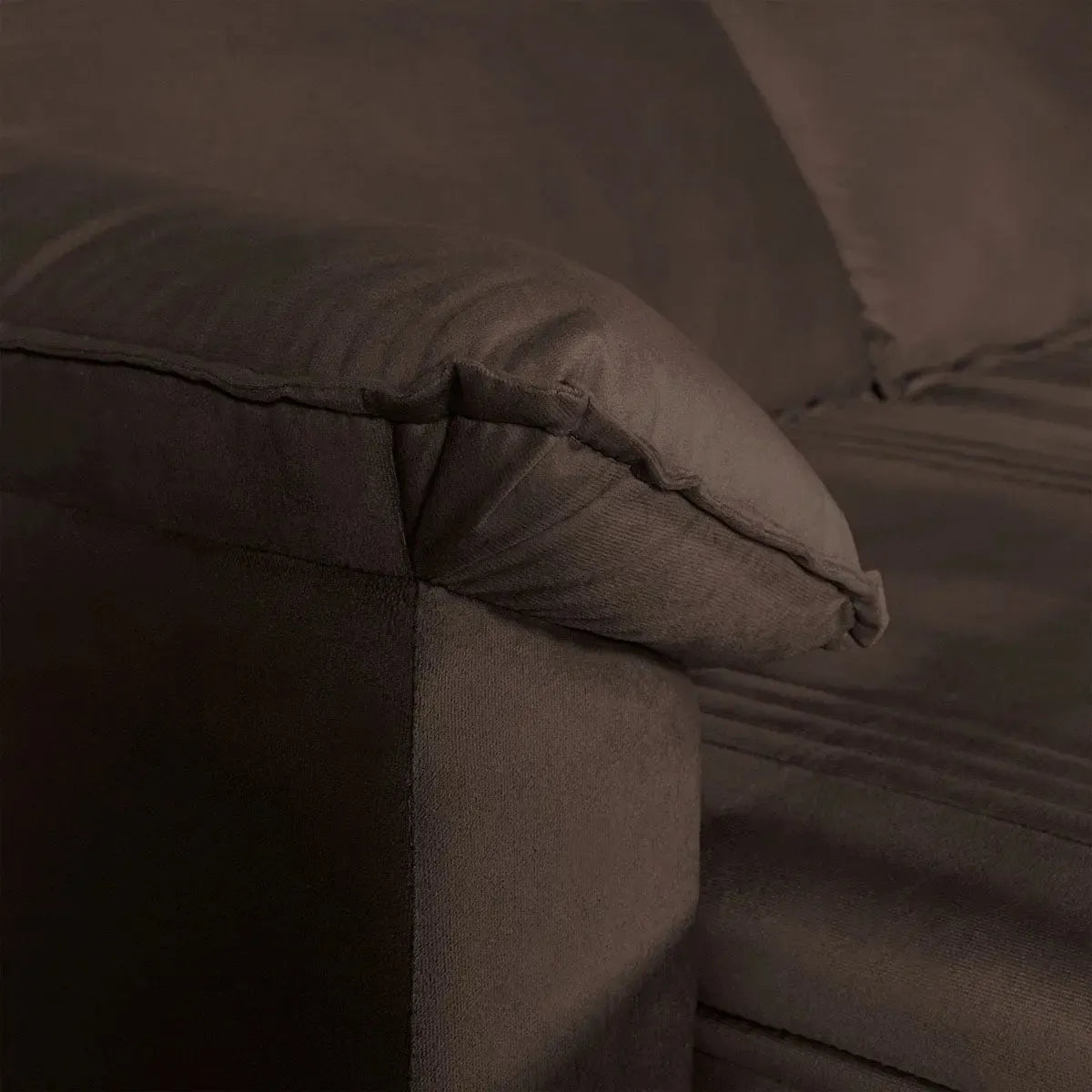 Sofá Retrátil Reclinável America 2,30m Suede Marrom