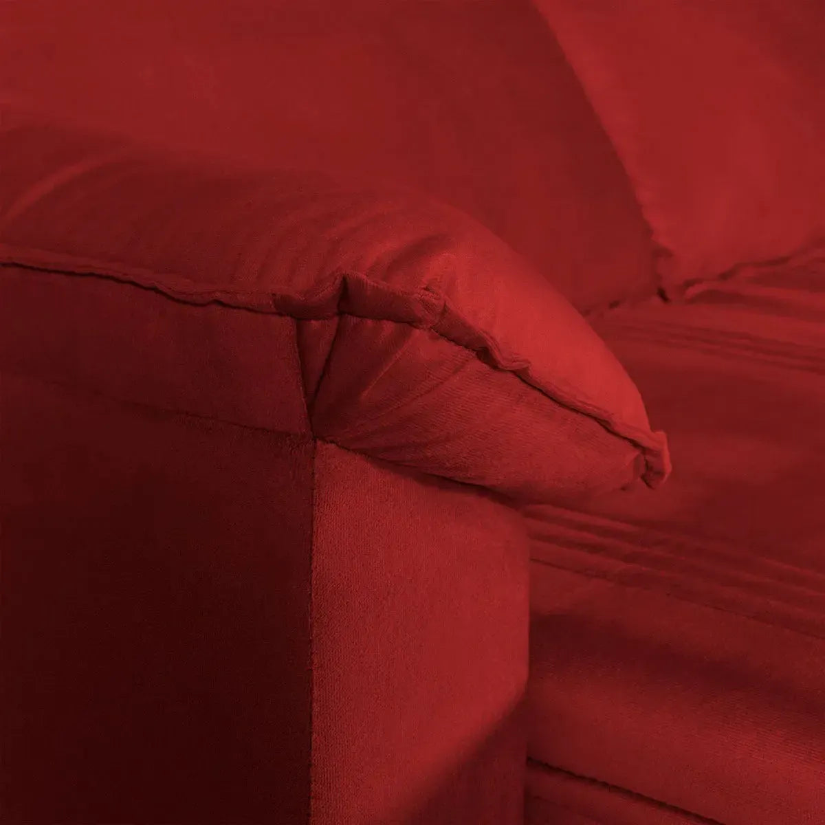 Sofá Retrátil Reclinável America 2,30m Suede Vermelho