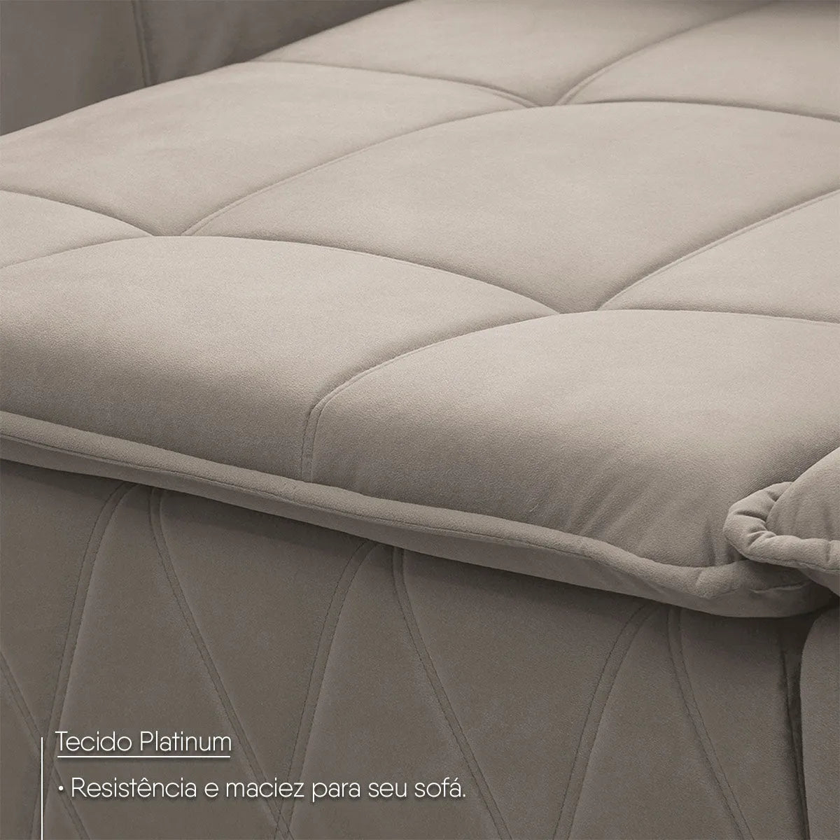 Sofá Retrátil Reclinável Amsterdam 2,50m Suede Velut Tabaco Molas no Assento
