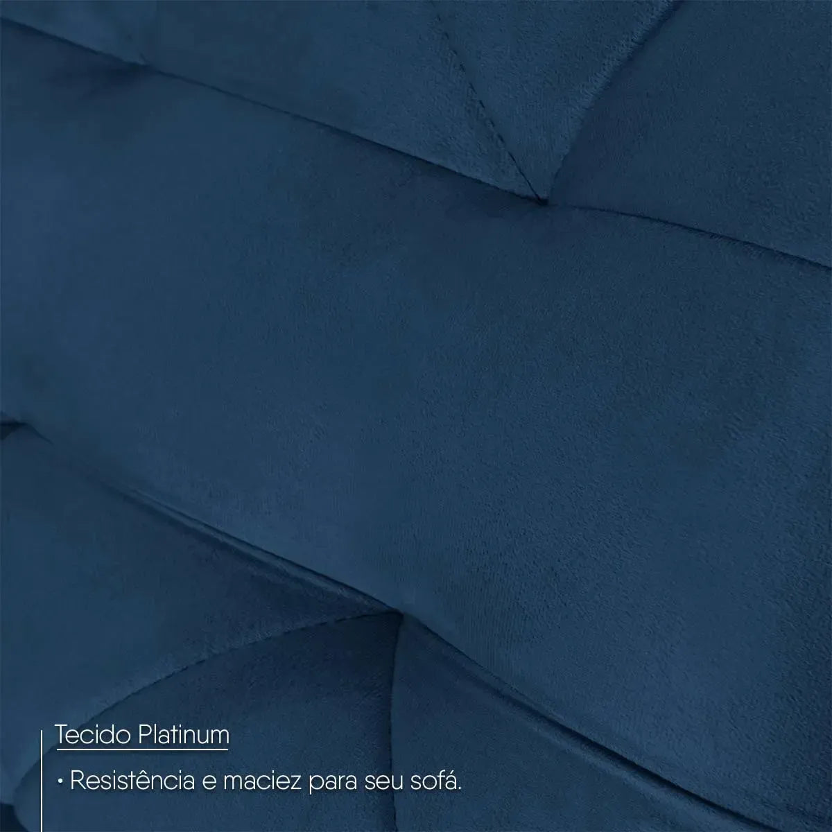 Sofá Retrátil Reclinável Europa 1,80m Suede Velut Azul Com Molas
