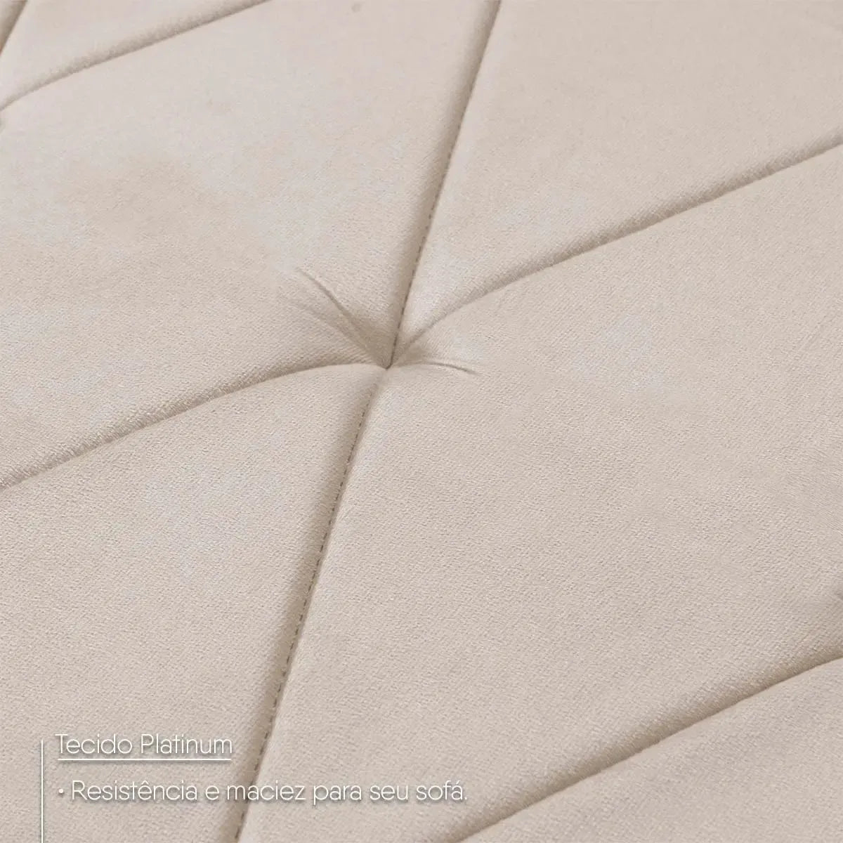 Sofá Retrátil Reclinável Europa 1,80m Suede Velut Bege Com Molas