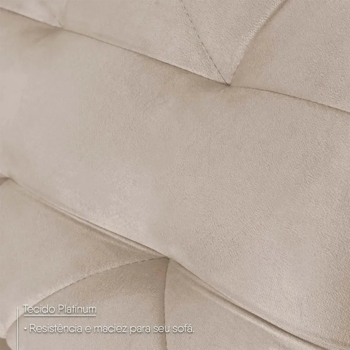 Sofá Retrátil Reclinável Europa 1,80m Suede Velut Bege Com Molas