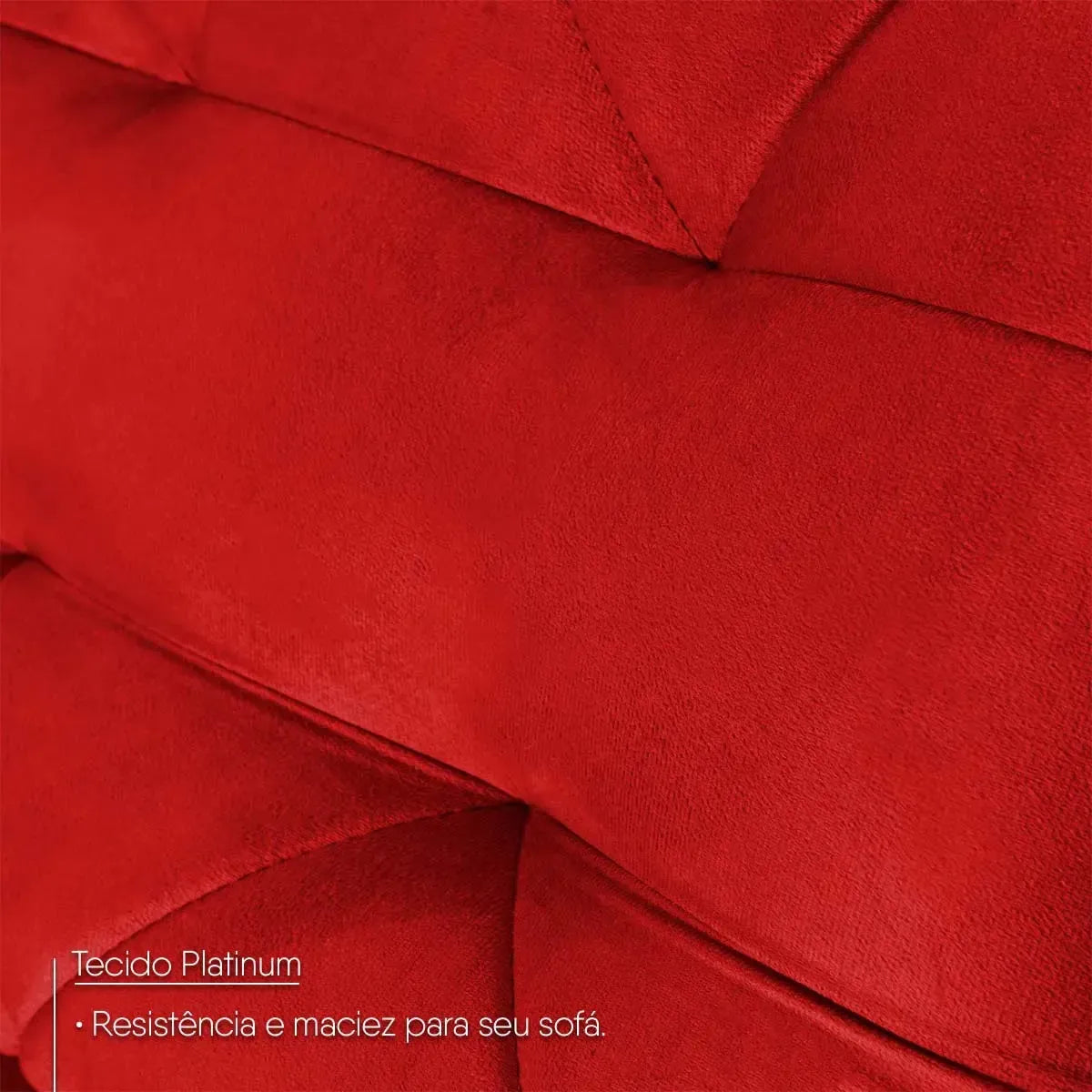 Sofá Retrátil Reclinável Europa 1,80m Suede Velut Vermelho Com Molas