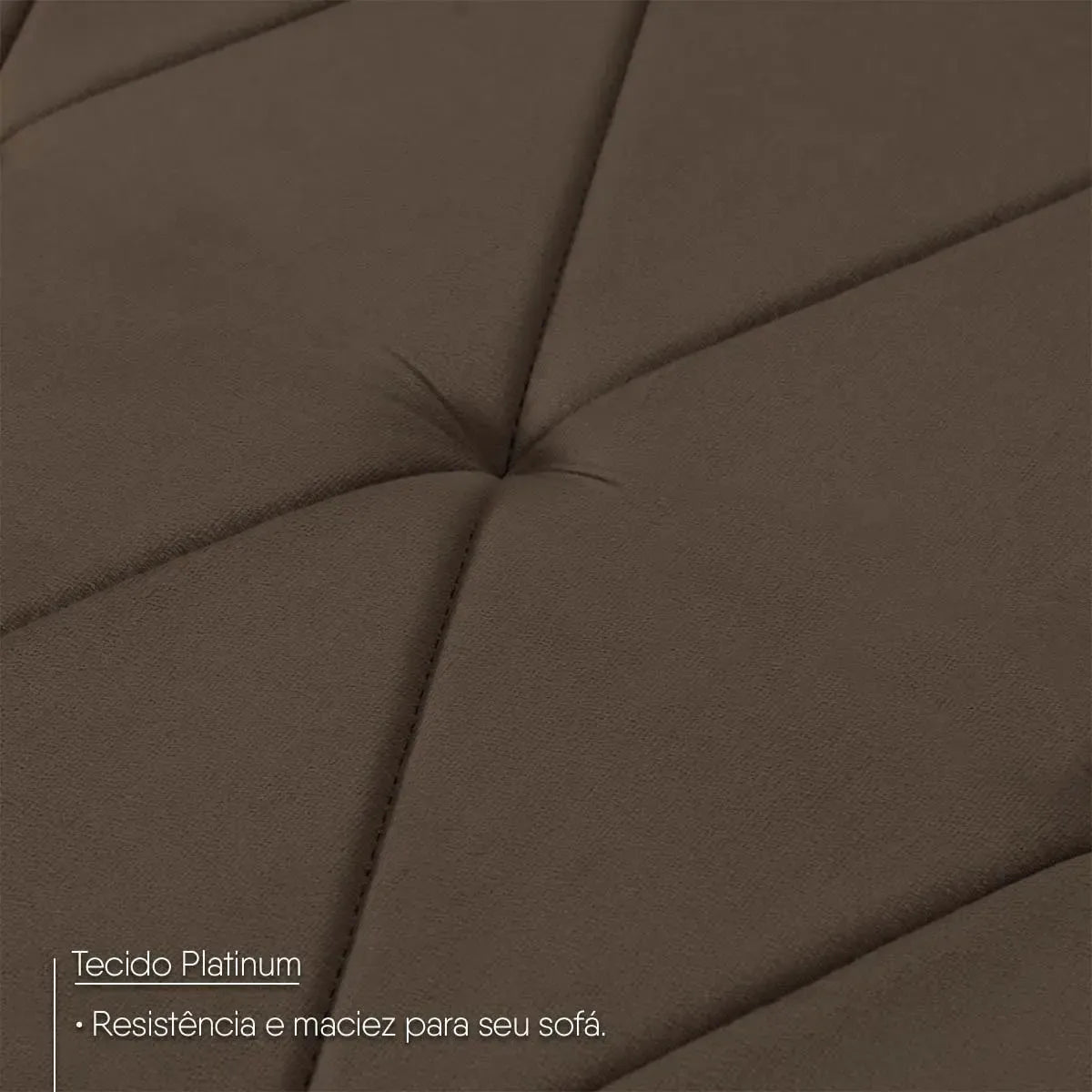 Sofá Retrátil Reclinável Europa 2,00m Suede Velut Marrom Molas Espirais