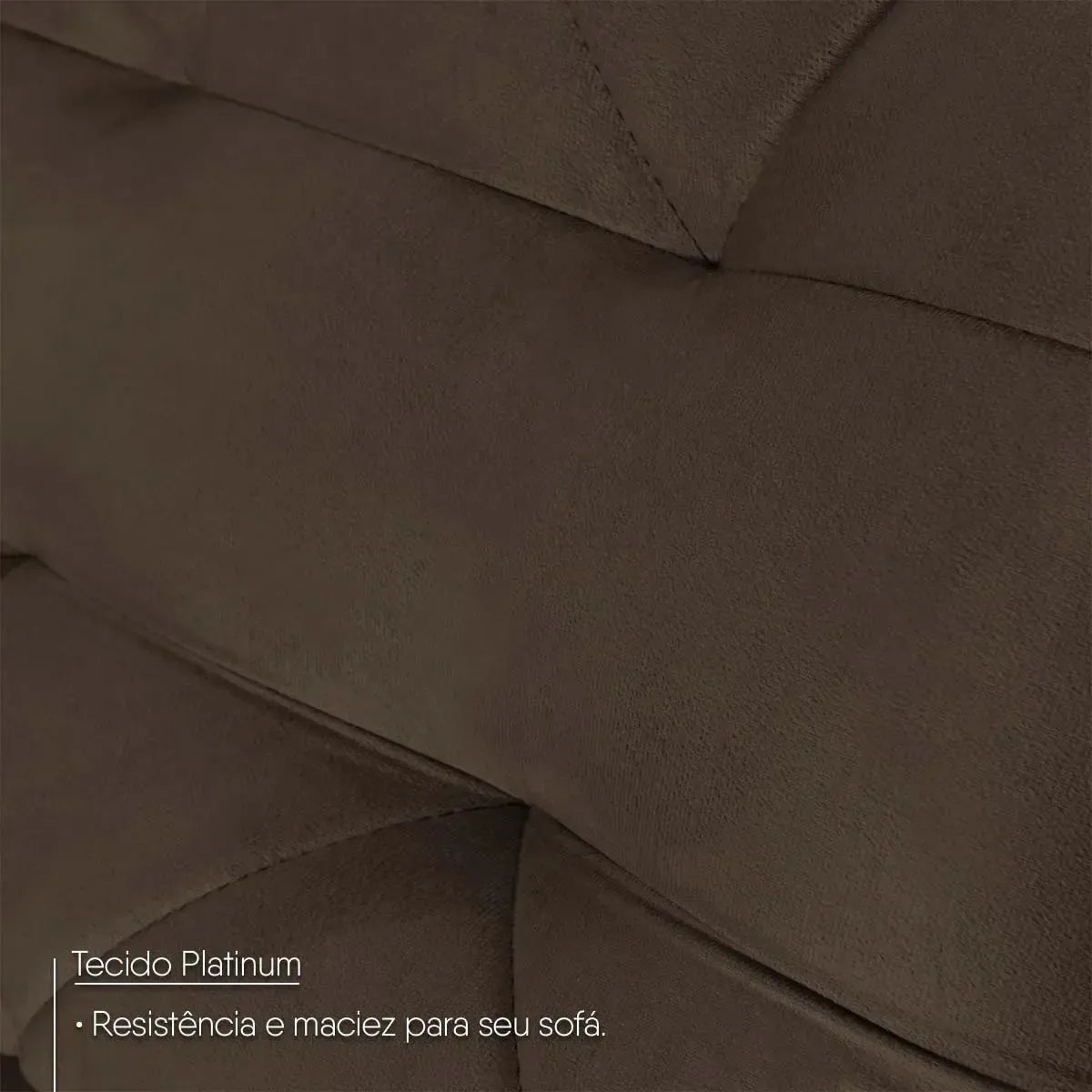 Sofá Retrátil Reclinável Europa 2,00m Suede Velut Marrom Molas Espirais
