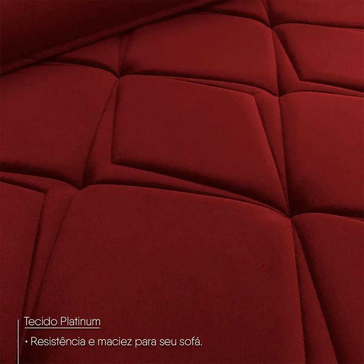 Sofá Retrátil Reclinável França 2,10m Suede Velut Vermelho Molas no Assento