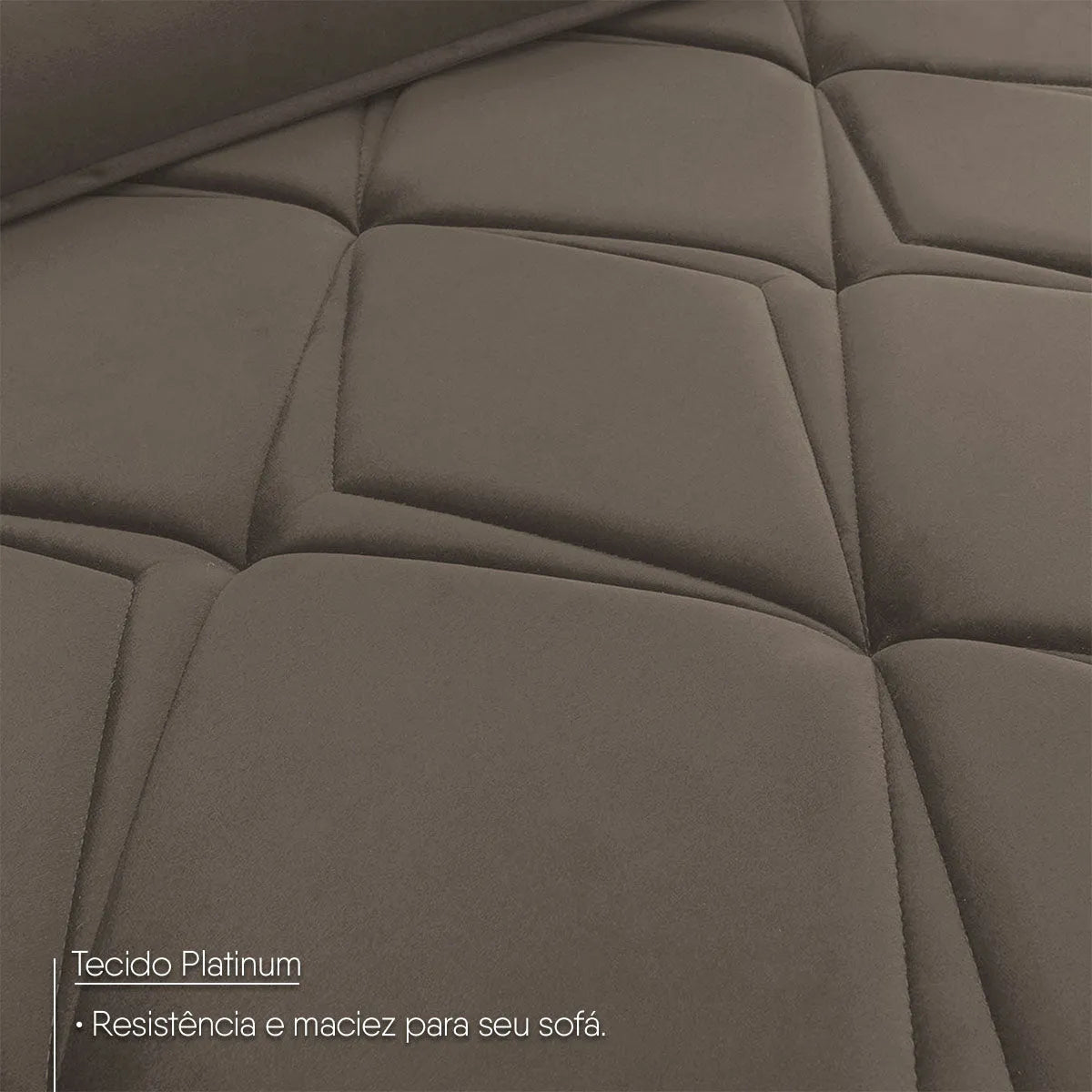 Sofá Retrátil Reclinável França 2,50m Suede Velut Tabaco Molas no Assento