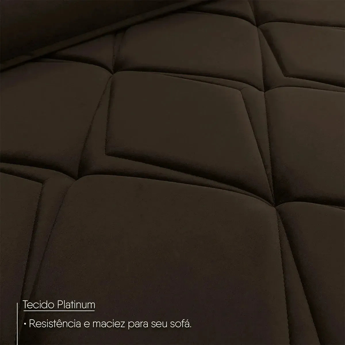 Sofá Retrátil Reclinável França 2,70m Suede Velut Marrom Molas no Assento