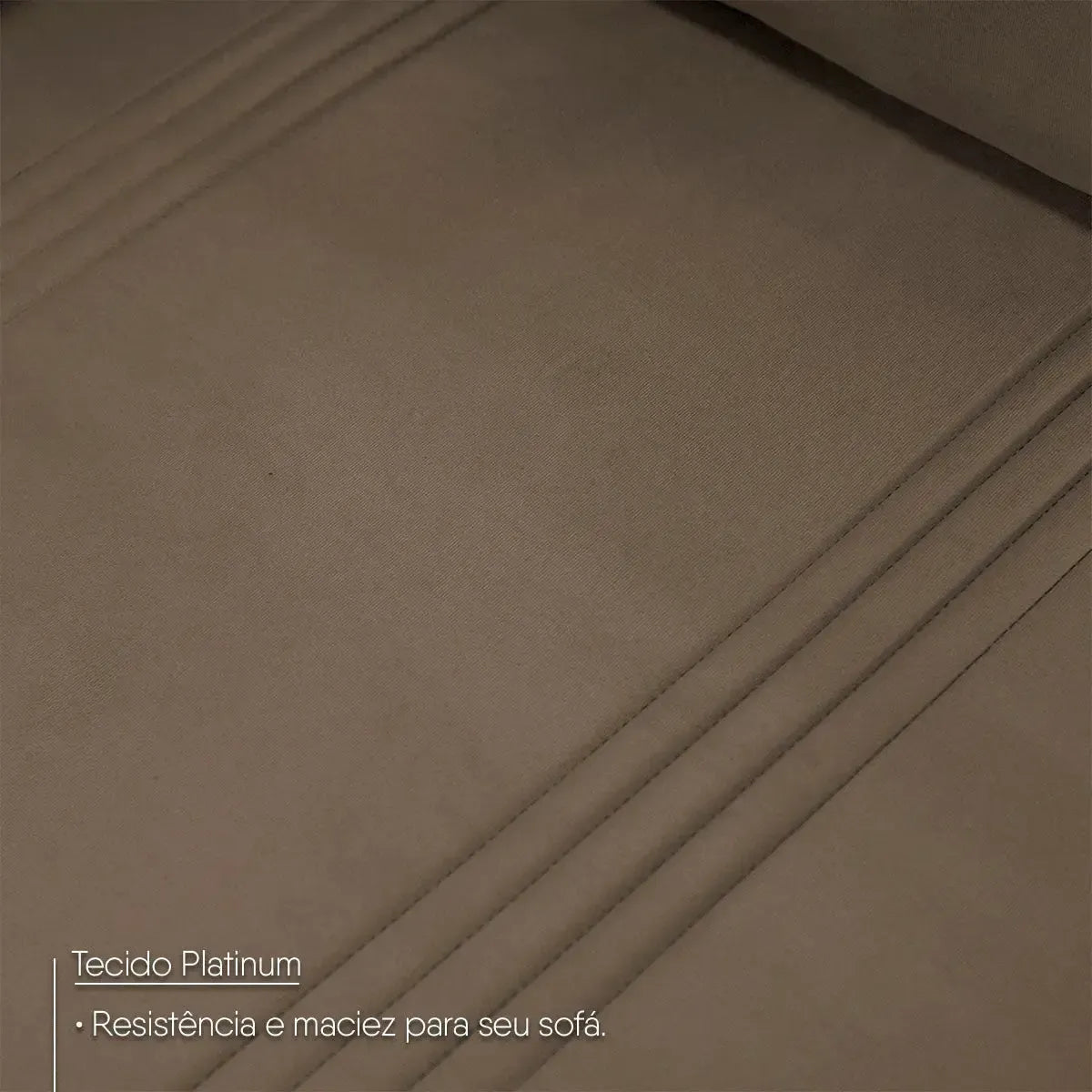 Sofá Retrátil Tesla 2,20m USB e Porta Copo Suede Marrom