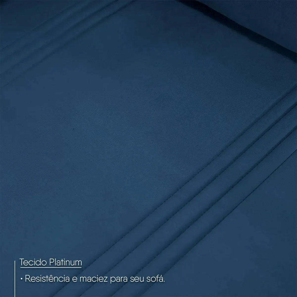 Sofá Retrátil Tesla 2,60m USB e Porta Copo Suede Azul
