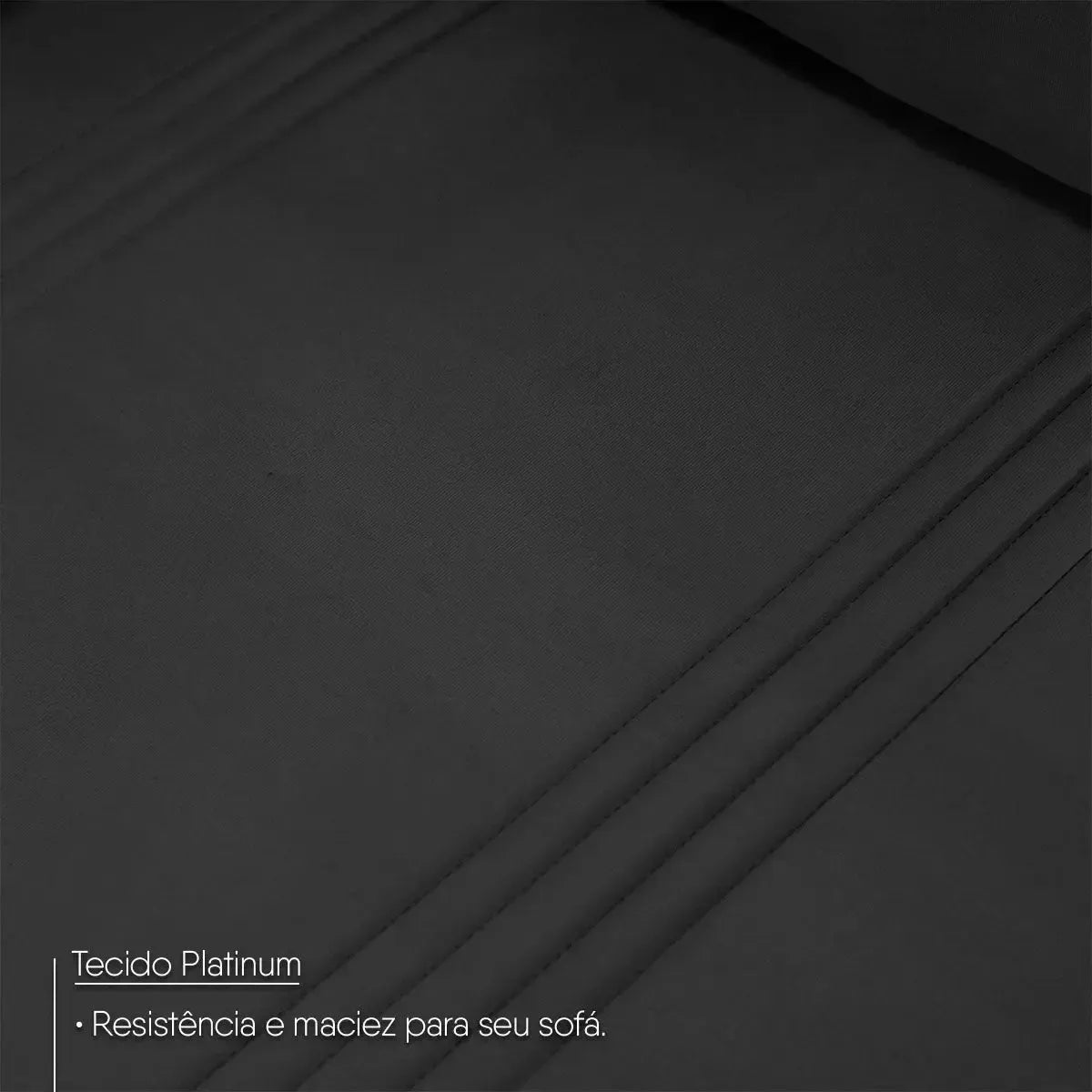 Sofá Retrátil Tesla 3,10m USB e Porta Copo Suede Preto