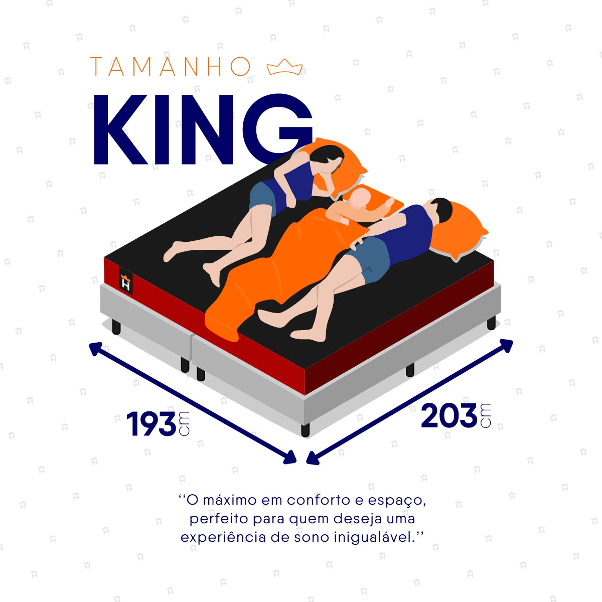 Cama Box Baú Toronto c/ Molas Ensacadas 193x203 Vermelho e Branco Espuma D26 Suporta 110 kg