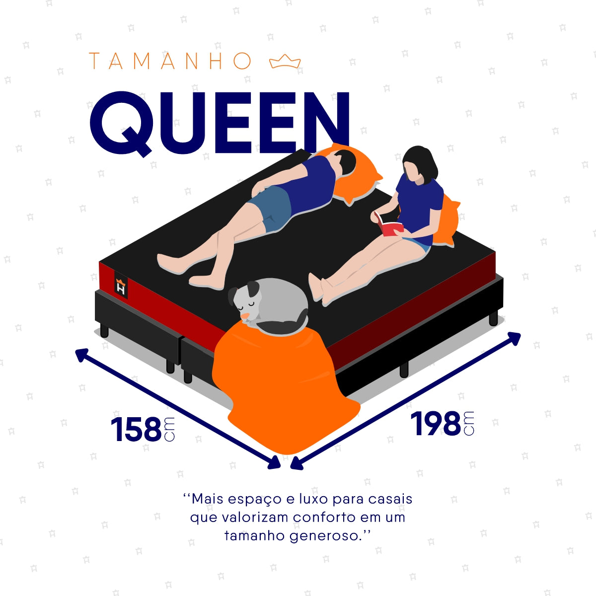 Cama Box Baú Toronto c/ Molas Ensacadas 158x198 Vermelho e Preto Espuma D26 Suporta 110 kg