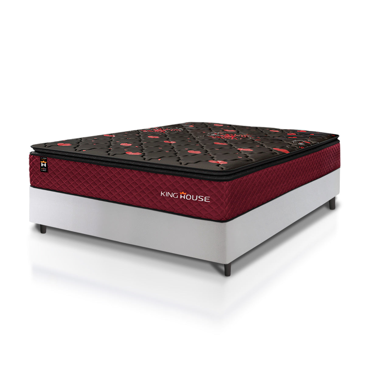 Cama Box Molas Ensacadas Toronto Casal 138x188 Branco Espuma D26 Suporta 120 Kg Por Pessoa