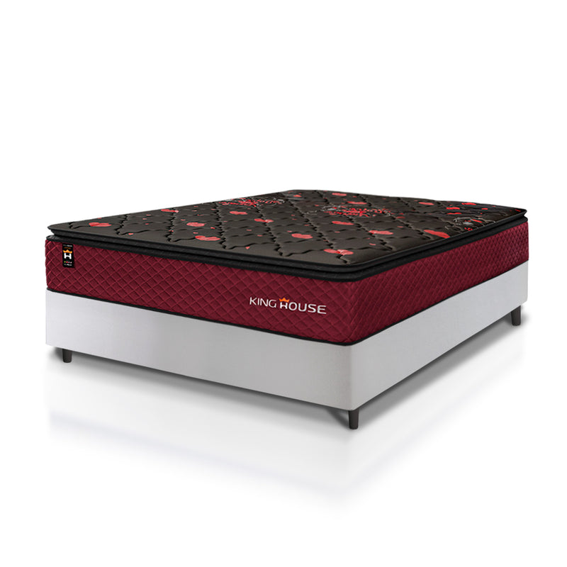 Cama Box Molas Ensacadas Toronto Casal 138x188 Branco Espuma D26 Suporta 120 Kg Por Pessoa