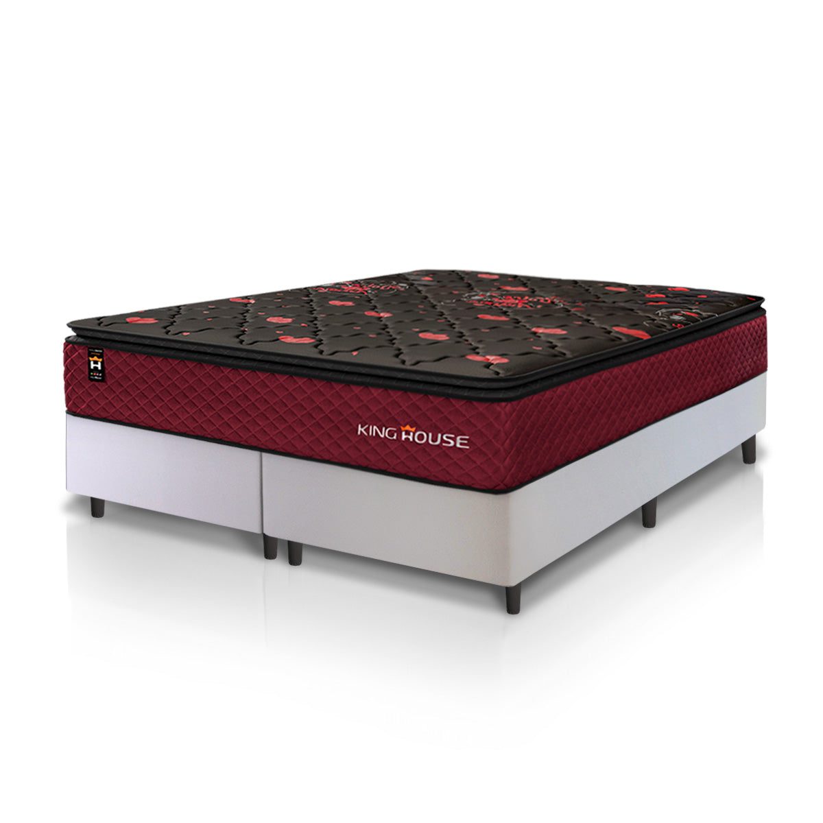 Cama Box Toronto Molas Ensacadas King 193x203 Branco Espuma D26 Suporta 120 Kg Por Pessoa