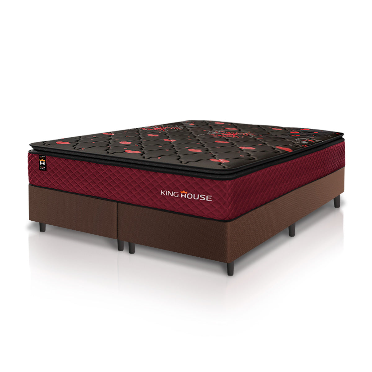 Cama Box Toronto Molas Ensacadas Queen 158x198 Marrom Espuma D26 Suporta 120 Kg Por Pessoa