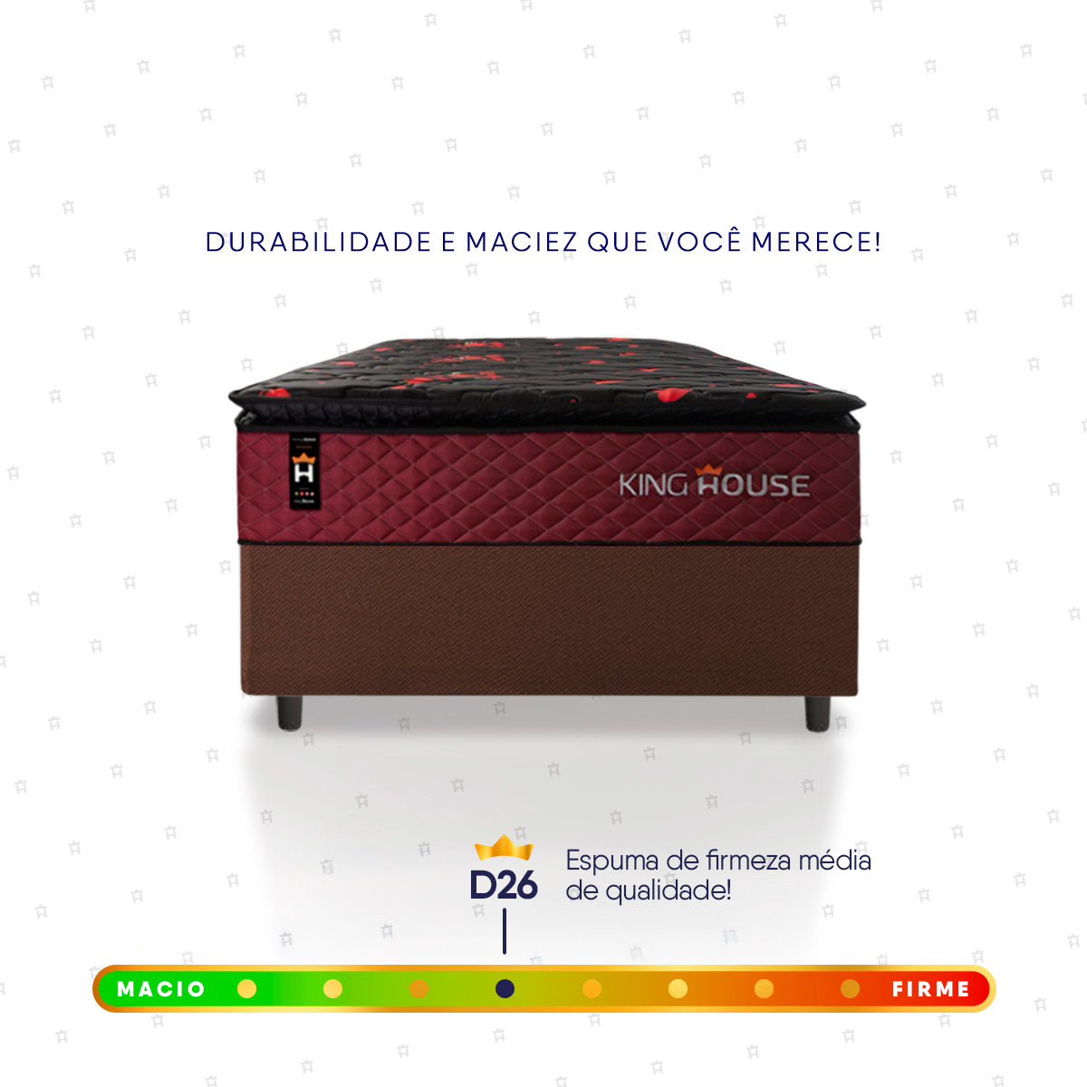 Cama Box Molas Ensacadas Toronto Solteirão 96x203 Marrom Espuma D26 Suporta 120 Kg Por Pessoa