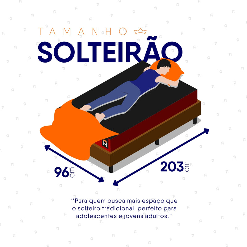Cama Box Molas Ensacadas Toronto Solteirão 96x203 Marrom Espuma D26 Suporta 120 Kg Por Pessoa