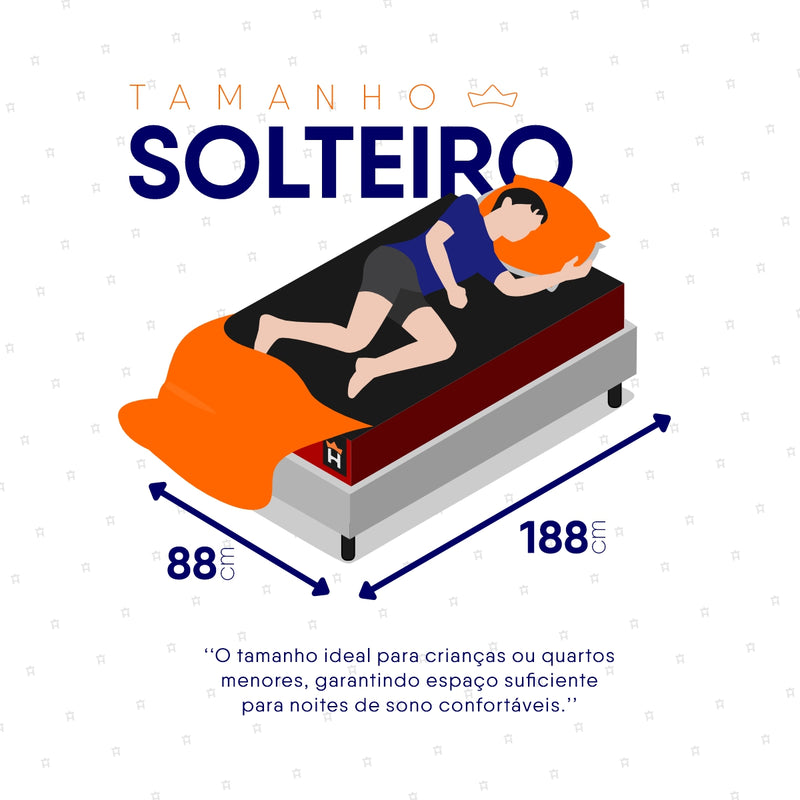 Colchão c/ Molas Ensacadas Toronto Solteiro 88x188x28 Vermelho Espuma D26 Suporta 120 Kg Por Pessoa