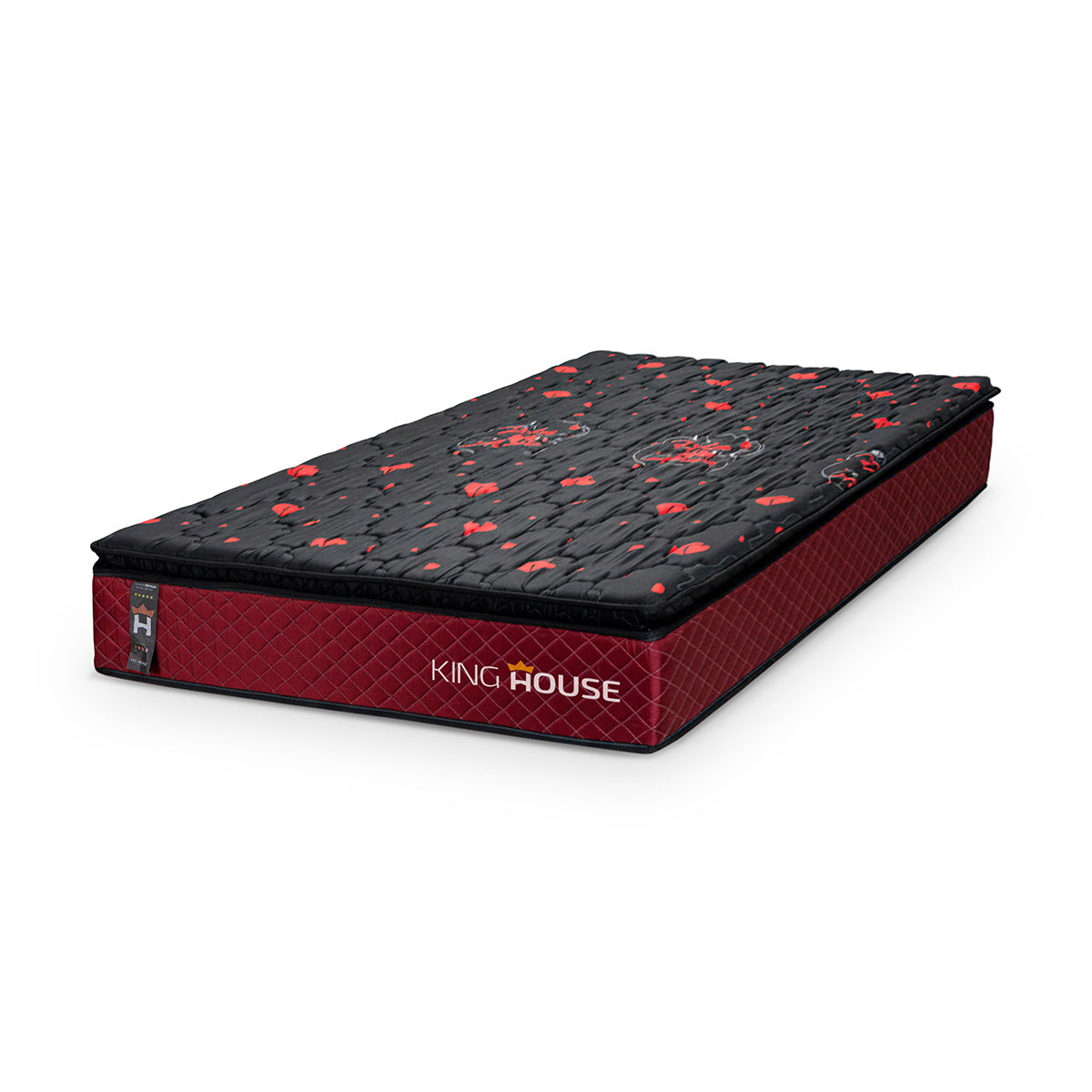 Colchão c/ Molas Ensacadas Toronto Solteiro 96x203x28 Vermelho Espuma D26 Suporta 120 Kg Por Pessoa