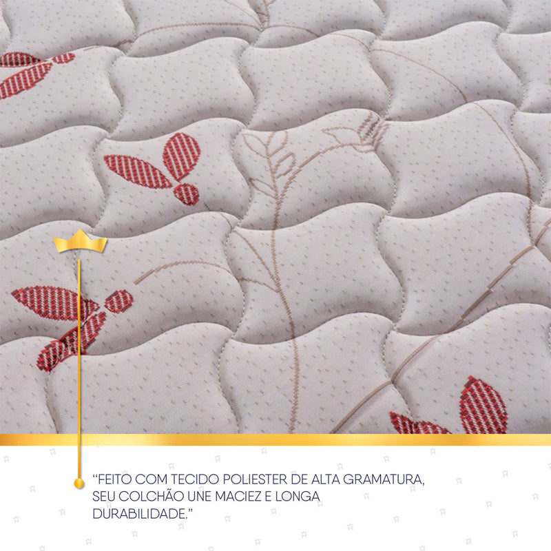 Colchão Solteiro Espuma D33 Valentine 88x188x14 Branco
