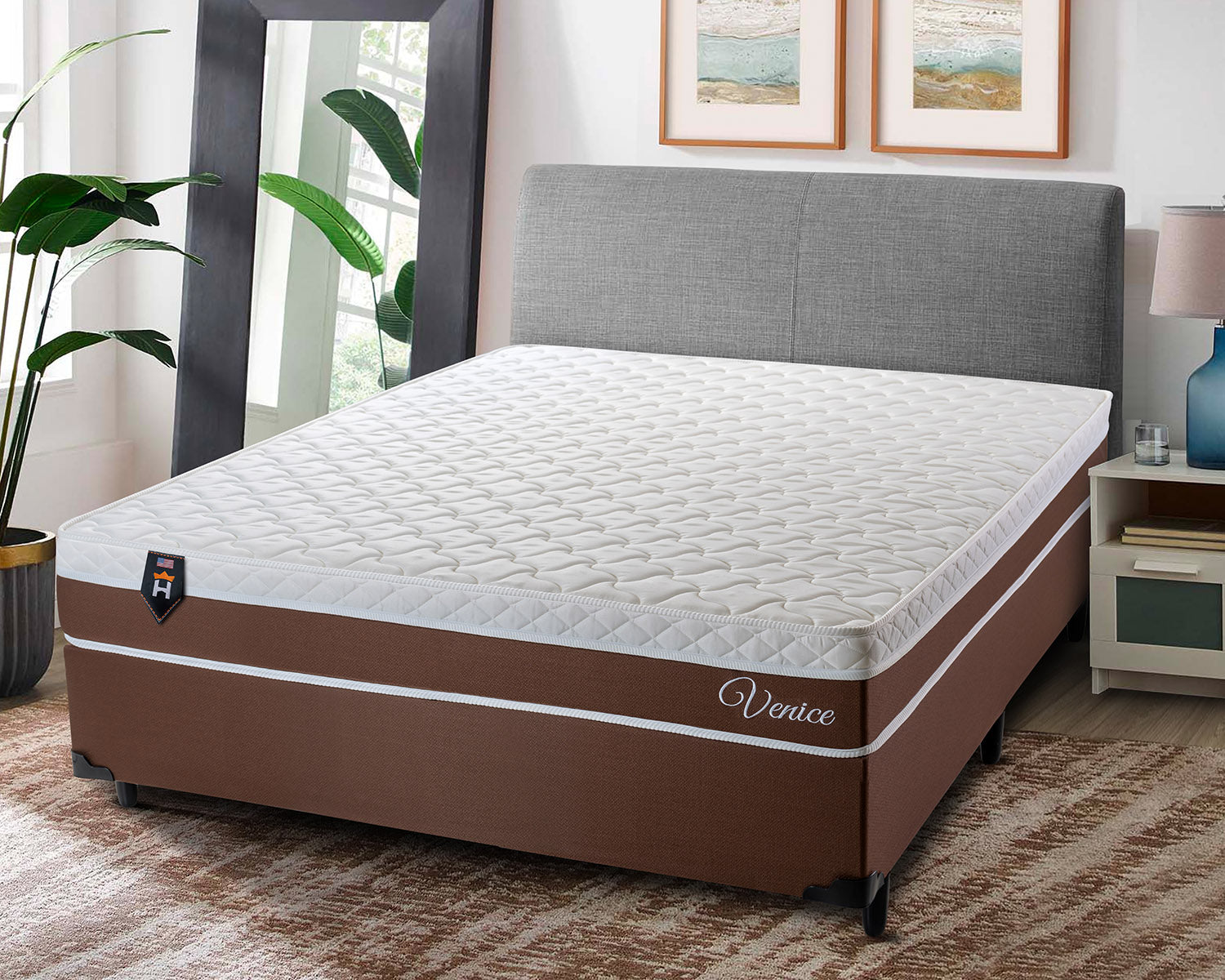 Cama Box Casal 138x188 Venice Molas Ensacadas King House