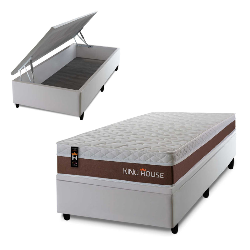 Cama Box Baú Venice 96x203 c/ Molas Ensacadas King House