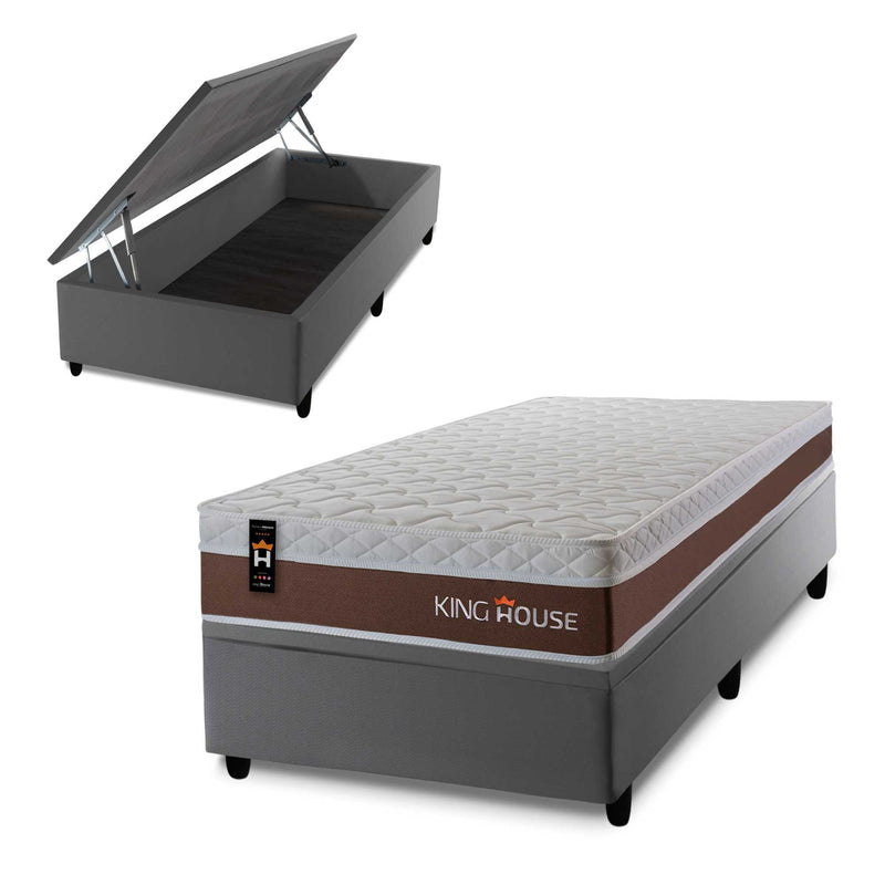 Cama Box Baú Venice 96x203 c/ Molas Ensacadas King House