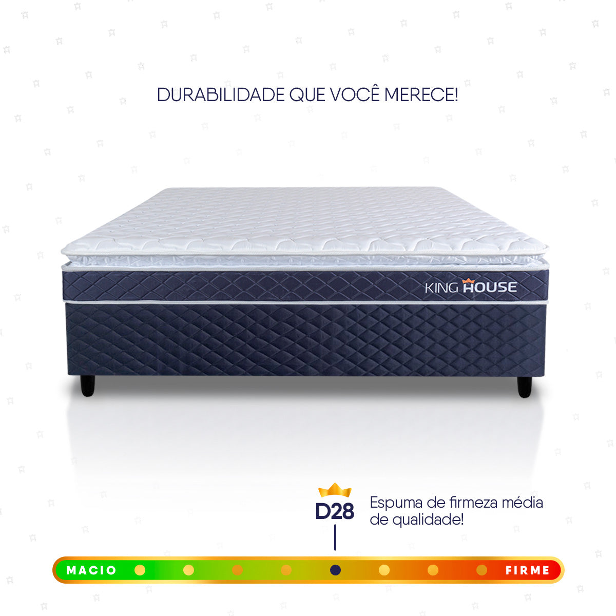 Cama Box Azul Durban Azul D28 Casal 138x188