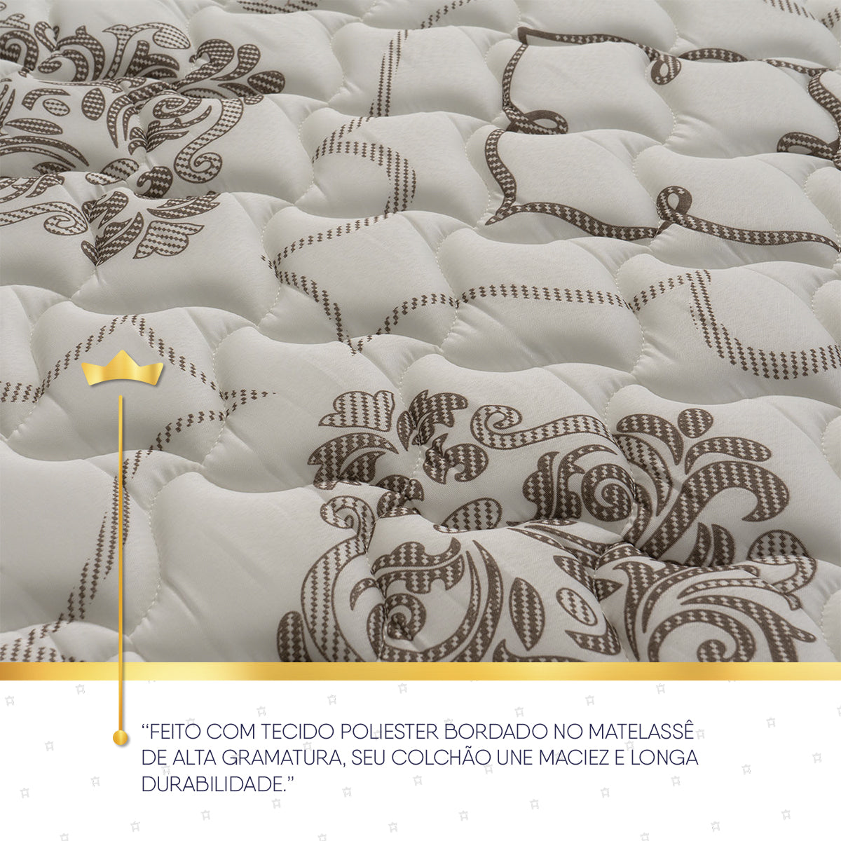 Colchão Indiana Casal Ortopédico Firme Espuma D33 Antialérgico Marrom 138x188