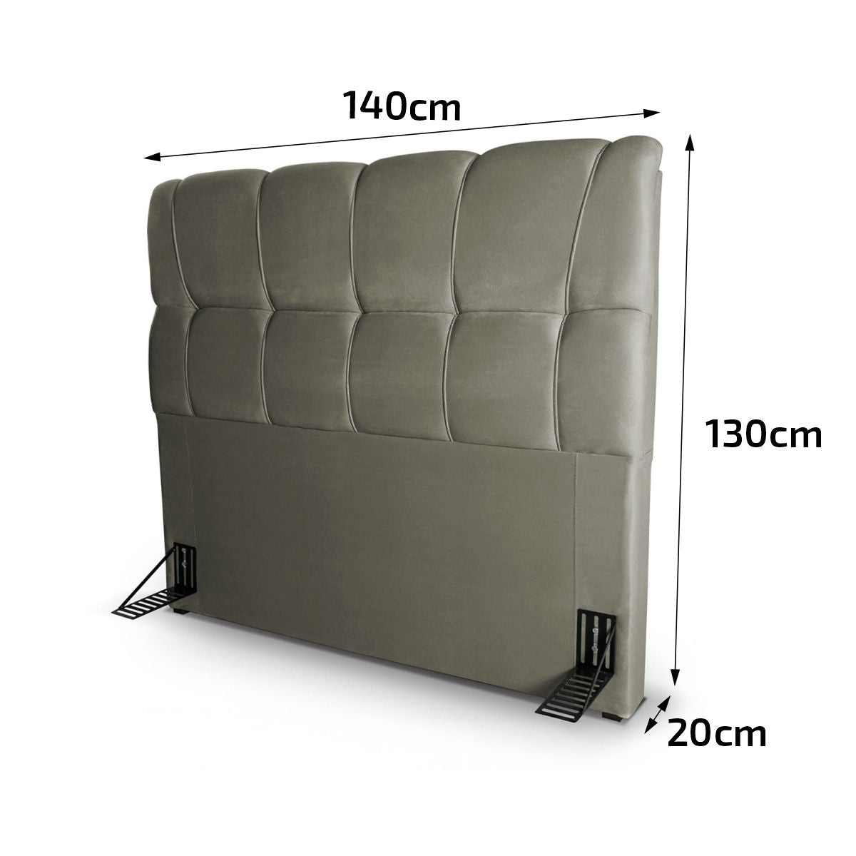 Cabeceira Cama Box Casal 140cm Suede Velut Tabaco