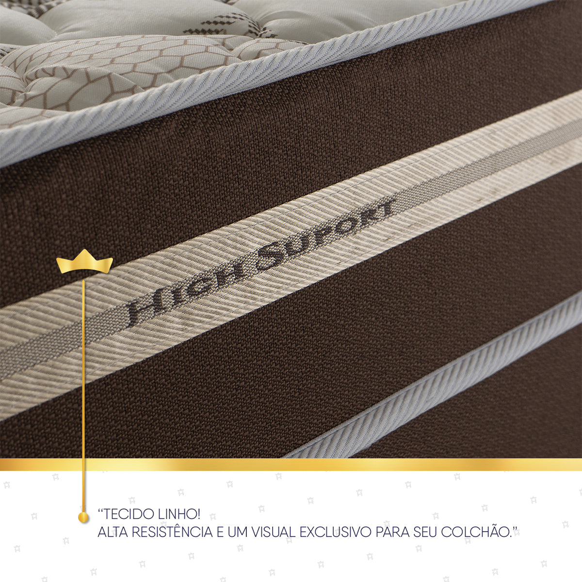 Colchão Indiana Solteiro Ortopédico Firme Espuma D33 Antialérgico Marrom 88x188