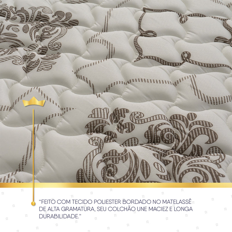 Colchão Indiana Solteiro Ortopédico Firme Espuma D33 Antialérgico Marrom 88x188