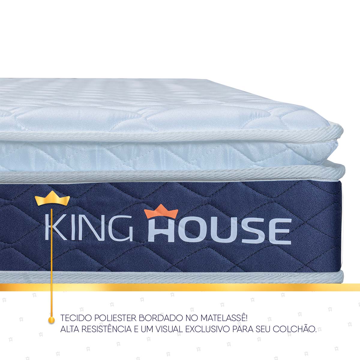 Conjunto Box Azul Durban Azul Espuma D28 Viúva 128x188x57