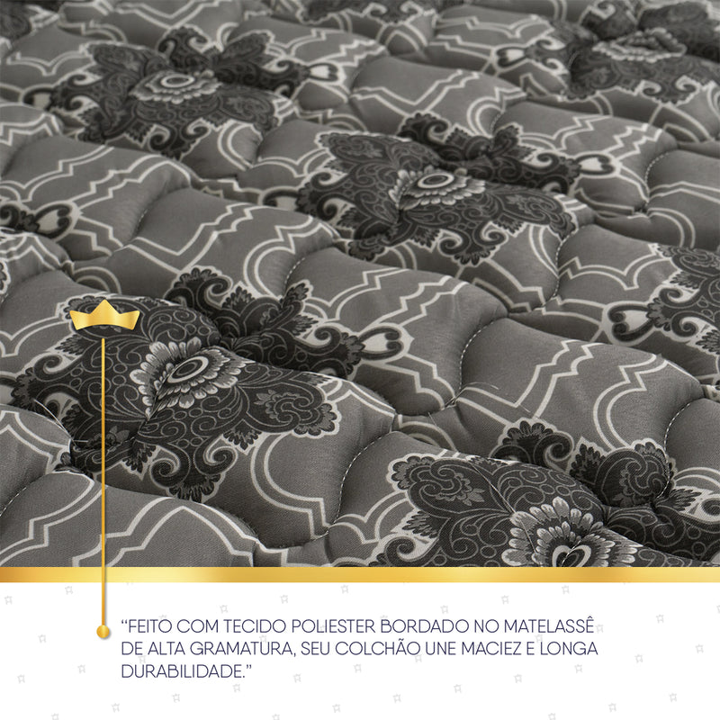 Colchão Espuma D33 Miami Casal 138x188x24 Cinza