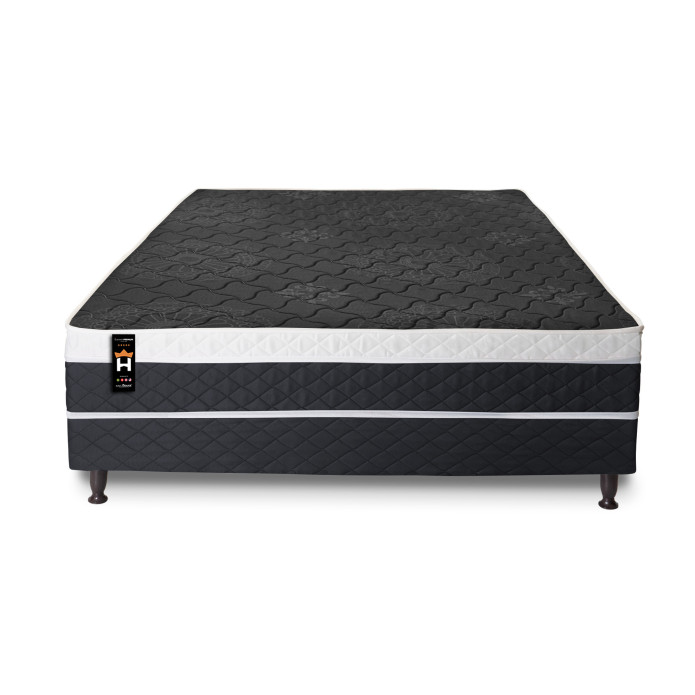 Conjugado Casal Dallas D28 Ortopédico 138x188x56 Preto - King House