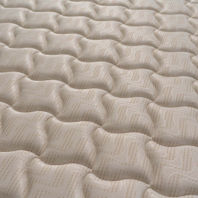 Conjunto Cama Box Espuma San Diego Bege Solteiro 96x203x67