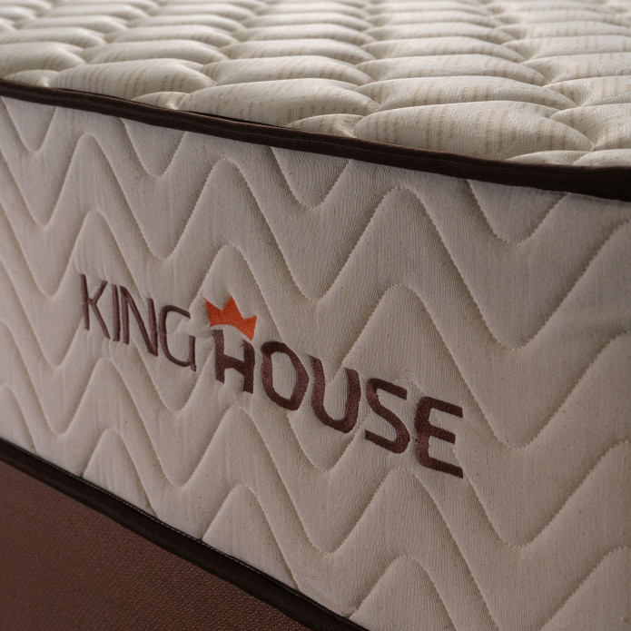 Conjunto Cama Box Espuma San Diego Bege Solteiro 96x203x67