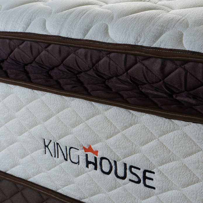 Conjunto Cama Box Espuma San Diego Branco King 193x203x67