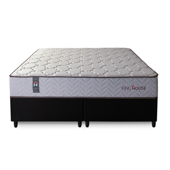 Conjunto Cama Box Magnético Queen Soft Relax Bege 158x198x63