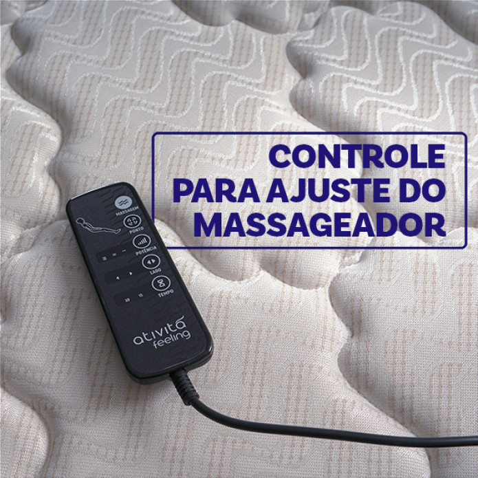 Conjunto Cama Box Magnético Queen Soft Relax Bege 158x198x63