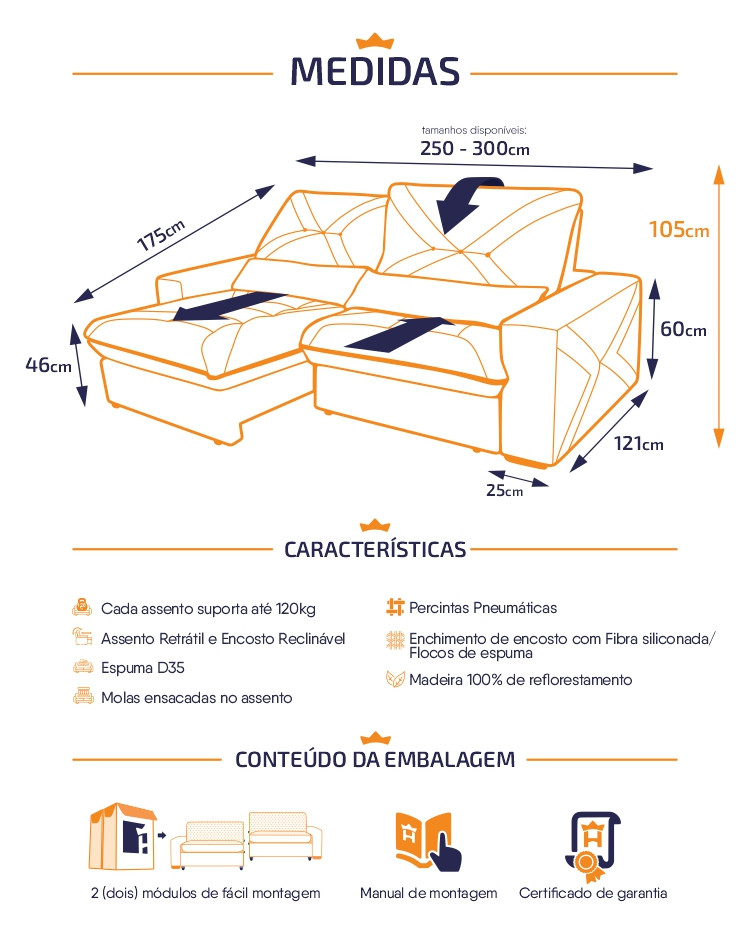 Sofá Retrátil Reclinável Sevilha Suede Velut Molas Ensacadas - King House